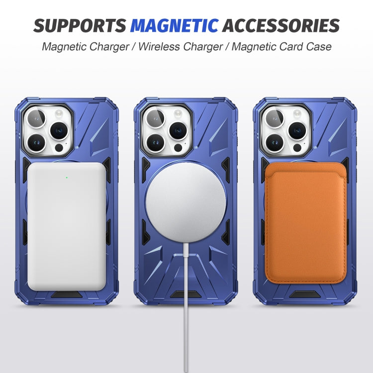 For iPhone 13 Pro MagSafe Magnetic Shockproof Phone Case with Ring Holder(Navy Blue) - iPhone 13 Pro Cases by PMC Jewellery | Online Shopping South Africa | PMC Jewellery