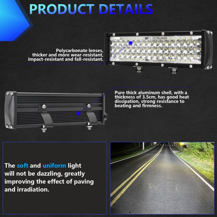 E9 36W 9 inch IP67 Waterproof Ultra-thin 5-Row Work Lights(White Light) - Work Lights by PMC Jewellery | Online Shopping South Africa | PMC Jewellery | Buy Now Pay Later Mobicred