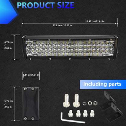 E9 30W 12 inch IP67 Waterproof Ultra-thin 5-Row Work Lights(White Light) - Work Lights by PMC Jewellery | Online Shopping South Africa | PMC Jewellery | Buy Now Pay Later Mobicred