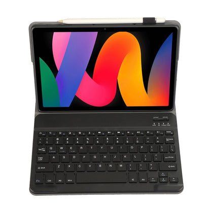 For Xiaomi Redmi Pad SE 11 inch A0N9 Lambskin Texture Ultra-thin Detachable Bluetooth Keyboard Leather Case(Black) - Others Keyboard by PMC Jewellery | Online Shopping South Africa | PMC Jewellery