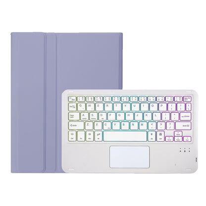 For Xiaomi Redmi Pad SE 11 inch A0N9-AS Lambskin Texture Ultra-thin Detachable Backlight Bluetooth Keyboard Leather Case with Touchpad(Purple) - Others Keyboard by PMC Jewellery | Online Shopping South Africa | PMC Jewellery