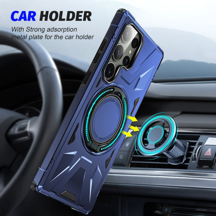 For Samsung Galaxy S23 5G MagSafe Magnetic Shockproof Phone Case with Ring Holder(Navy Blue) - Galaxy S23 5G Cases by PMC Jewellery | Online Shopping South Africa | PMC Jewellery