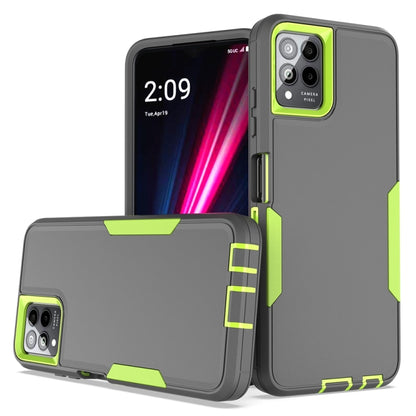 For T-Mobile REVVL 6 Pro 2 in 1 Magnetic PC + TPU Phone Case(Gray+Fluorescent Green) - More Brand by PMC Jewellery | Online Shopping South Africa | PMC Jewellery | Buy Now Pay Later Mobicred