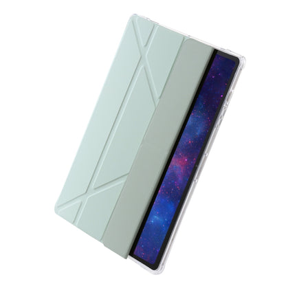 For Samsung Galaxy Tab S10+ / S9+ Clear Acrylic Deformation Leather Tablet Case(Green) - Tab S10+ Cases by PMC Jewellery | Online Shopping South Africa | PMC Jewellery | Buy Now Pay Later Mobicred