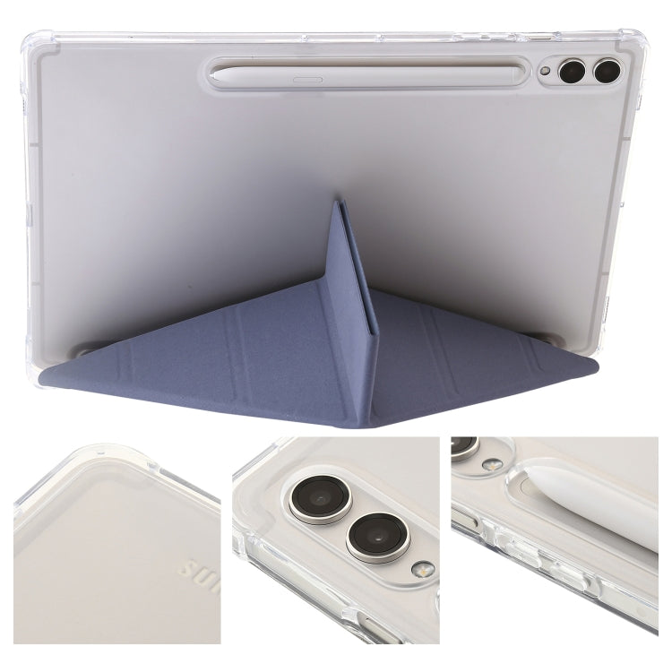 For Samsung Galaxy Tab S9 FE Clear Acrylic Deformation Leather Tablet Case(Lavender) - Galaxy Tab S9 FE by PMC TechLife | Online Shopping South Africa | PMC TechLife