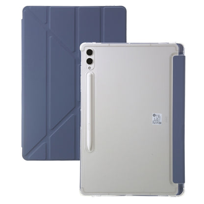 For Samsung Galaxy Tab S9 FE+ Clear Acrylic Deformation Leather Tablet Case(Lavender) - Galaxy Tab S9 FE+ by PMC Jewellery | Online Shopping South Africa | PMC Jewellery | Buy Now Pay Later Mobicred