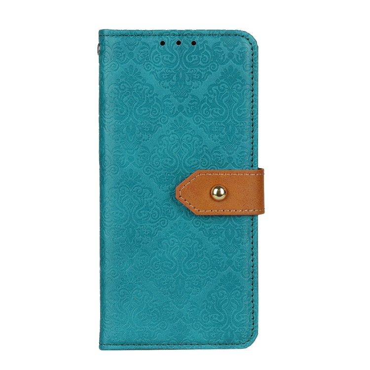 For Google Pixel 9 European Floral Embossed Leather Phone Case(Blue) - Google Cases by PMC Jewellery | Online Shopping South Africa | PMC Jewellery | Buy Now Pay Later Mobicred