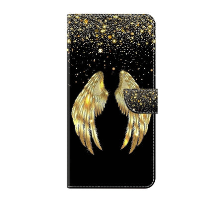 For Motorola Moto G14 Crystal 3D Shockproof Protective Leather Phone Case(Golden Wings) - Motorola Cases by PMC Jewellery | Online Shopping South Africa | PMC Jewellery | Buy Now Pay Later Mobicred