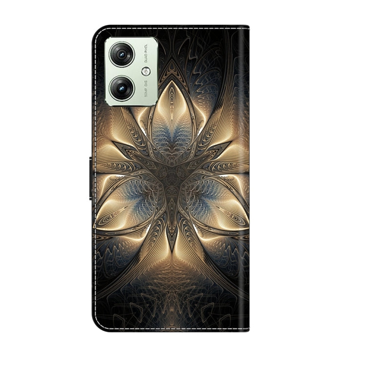 For Motorola Moto G54 Crystal 3D Shockproof Protective Leather Phone Case(Luminous Building) - Motorola Cases by PMC Jewellery | Online Shopping South Africa | PMC Jewellery | Buy Now Pay Later Mobicred