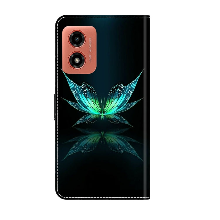 For Motorola Moto G Play 2024 Crystal 3D Shockproof Protective Leather Phone Case(Reflection Dutterfly) - Motorola Cases by PMC Jewellery | Online Shopping South Africa | PMC Jewellery | Buy Now Pay Later Mobicred