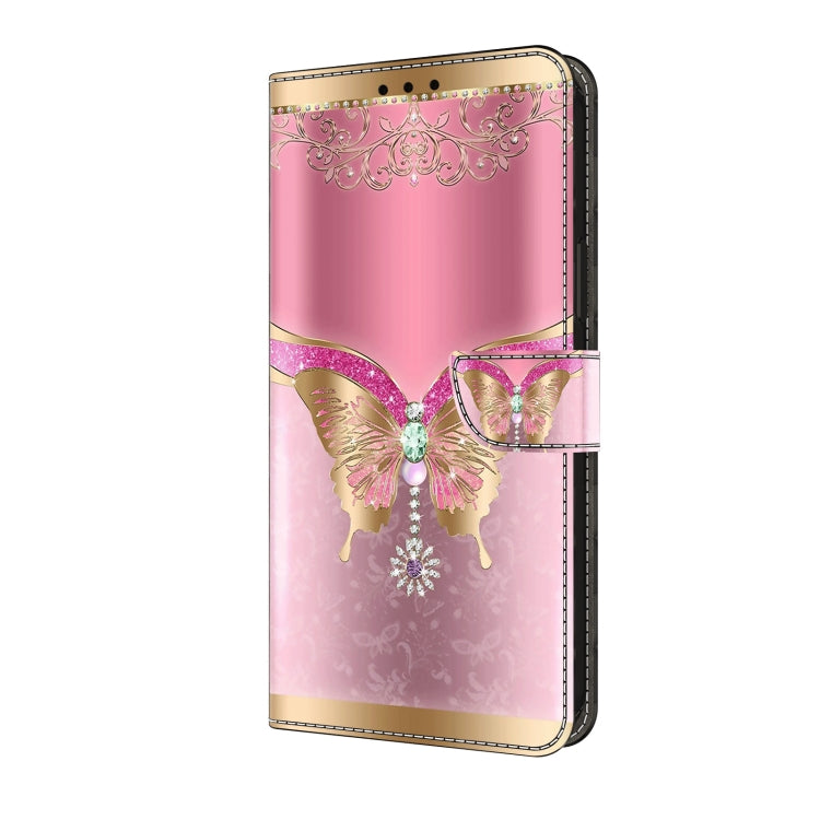 For Motorola Moto G Play 2024 Crystal 3D Shockproof Protective Leather Phone Case(Pink Bottom Butterfly) - Motorola Cases by PMC Jewellery | Online Shopping South Africa | PMC Jewellery | Buy Now Pay Later Mobicred