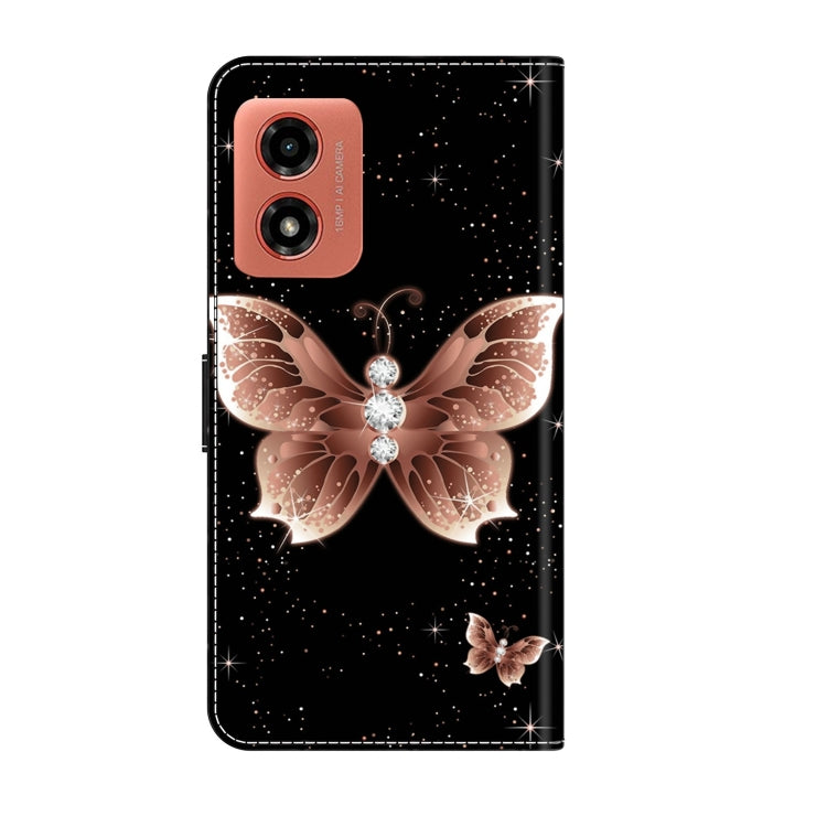 For Motorola Moto G Play 2024 Crystal 3D Shockproof Protective Leather Phone Case(Pink Diamond Butterfly) - Motorola Cases by PMC Jewellery | Online Shopping South Africa | PMC Jewellery | Buy Now Pay Later Mobicred