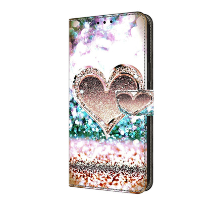 For Motorola Moto G Play 2024 Crystal 3D Shockproof Protective Leather Phone Case(Pink Diamond Heart) - Motorola Cases by PMC Jewellery | Online Shopping South Africa | PMC Jewellery | Buy Now Pay Later Mobicred