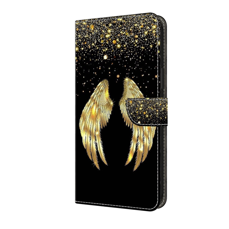 For Motorola Moto G Play 2024 Crystal 3D Shockproof Protective Leather Phone Case(Golden Wings) - Motorola Cases by PMC Jewellery | Online Shopping South Africa | PMC Jewellery | Buy Now Pay Later Mobicred