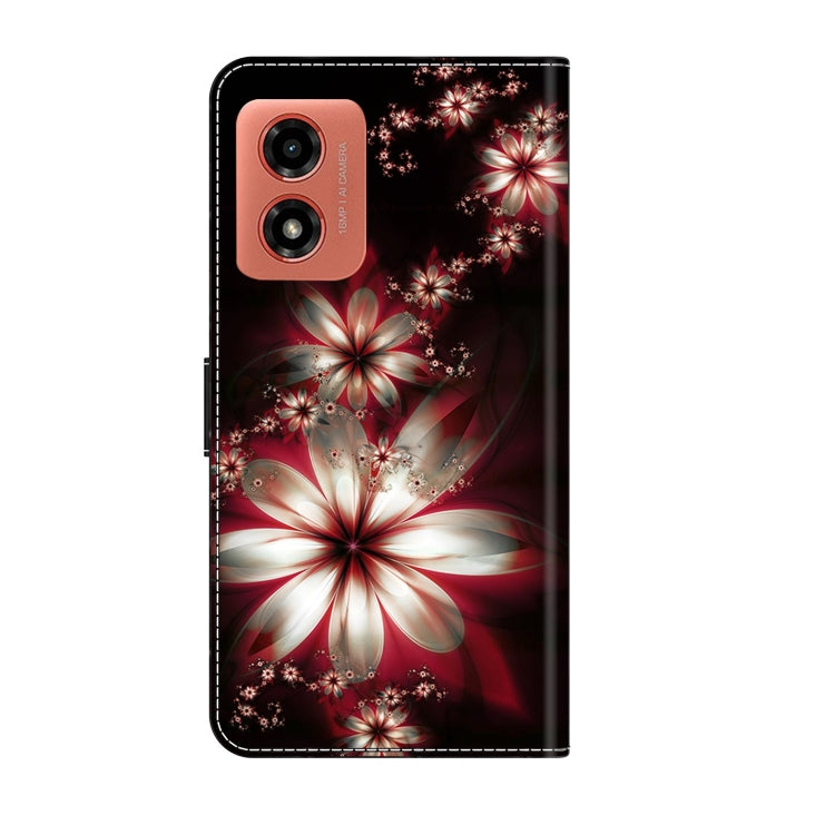 For Motorola Moto G Play 2024 Crystal 3D Shockproof Protective Leather Phone Case(Fantastic Flower) - Motorola Cases by PMC Jewellery | Online Shopping South Africa | PMC Jewellery | Buy Now Pay Later Mobicred