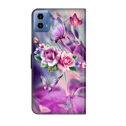 For Motorola Moto G24 Crystal 3D Shockproof Protective Leather Phone Case(Butterfly) - Motorola Cases by PMC Jewellery | Online Shopping South Africa | PMC Jewellery | Buy Now Pay Later Mobicred