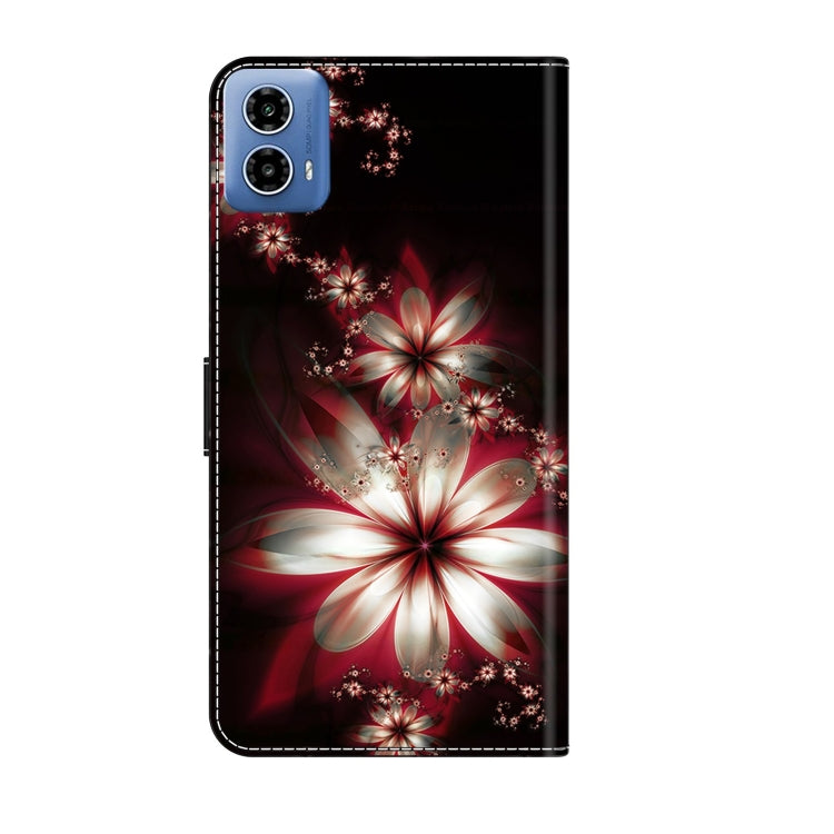 For Motorola Moto G24 Power Crystal 3D Shockproof Protective Leather Phone Case(Fantastic Flower) - Motorola Cases by PMC Jewellery | Online Shopping South Africa | PMC Jewellery | Buy Now Pay Later Mobicred