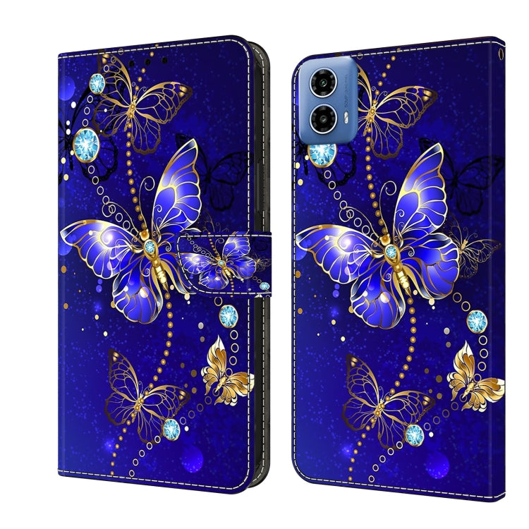 For Motorola Moto G24 Power Crystal 3D Shockproof Protective Leather Phone Case(Diamond Butterfly) - Motorola Cases by PMC Jewellery | Online Shopping South Africa | PMC Jewellery | Buy Now Pay Later Mobicred