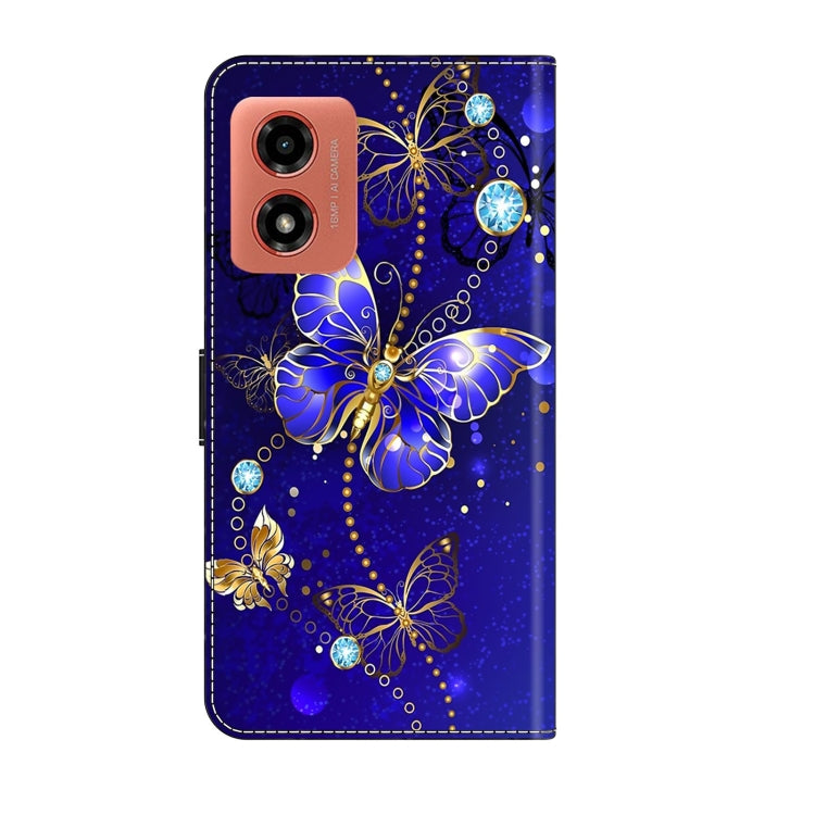 For Motorola Moto G04 Crystal 3D Shockproof Protective Leather Phone Case(Diamond Butterfly) - Motorola Cases by PMC Jewellery | Online Shopping South Africa | PMC Jewellery | Buy Now Pay Later Mobicred