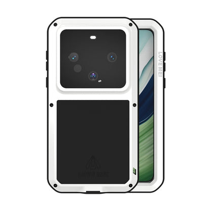 For Huawei Mate 60 LOVE MEI Metal Shockproof Life Waterproof Dustproof Phone Case(White) - Huawei Cases by LOVE MEI | Online Shopping South Africa | PMC Jewellery