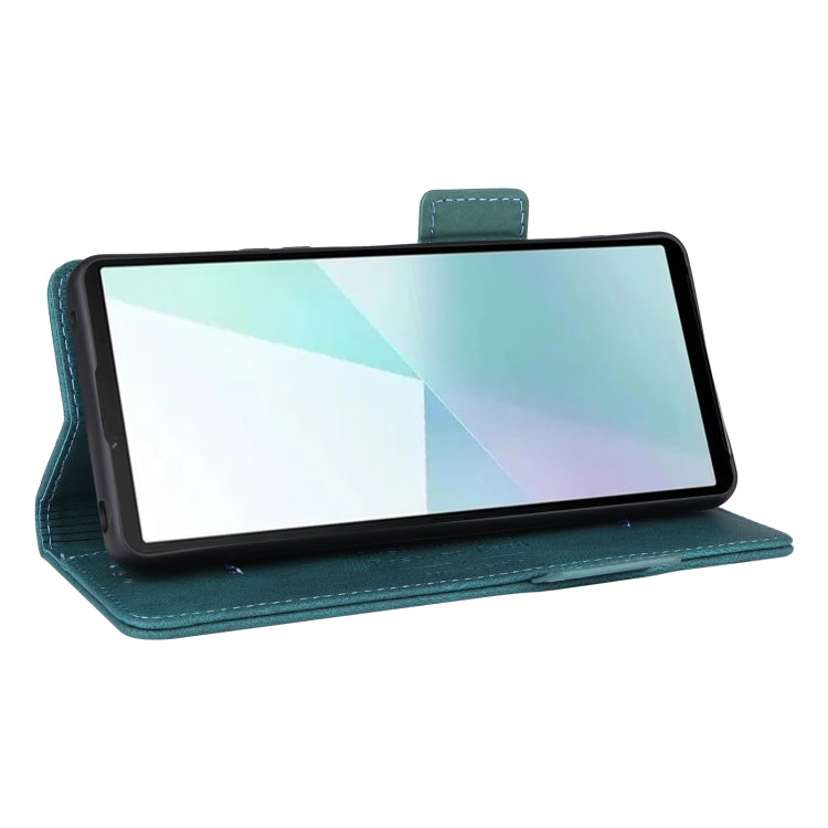 For Sony Xperia 10 VI 2024 Magnetic Clasp Leather Phone Case(Green) - Sony Cases by PMC Jewellery | Online Shopping South Africa | PMC Jewellery | Buy Now Pay Later Mobicred