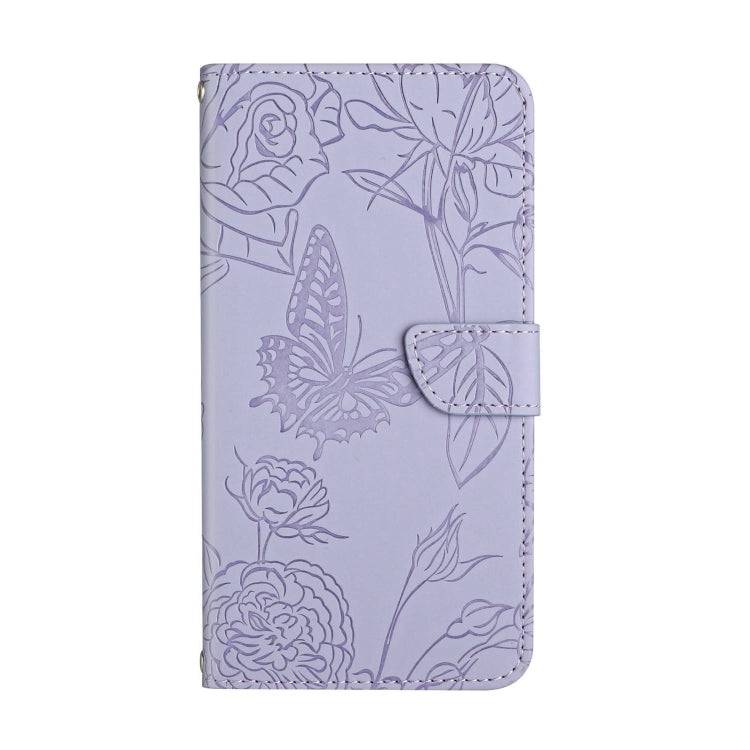 For Google Pixel 9 Pro Skin Feel Butterfly Embossed Flip Leather Phone Case(Purple) - Google Cases by PMC Jewellery | Online Shopping South Africa | PMC Jewellery | Buy Now Pay Later Mobicred