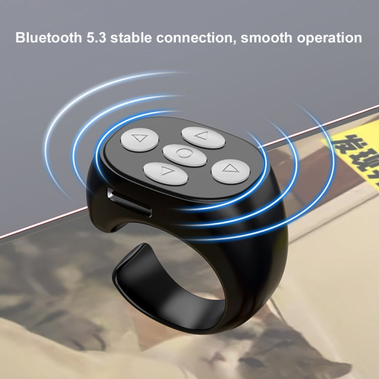 JX-05 5-button Bluetooth Remote Control Cellphone Smart Ring Remote Control(Black) - Phone Remote Control by PMC Jewellery | Online Shopping South Africa | PMC Jewellery