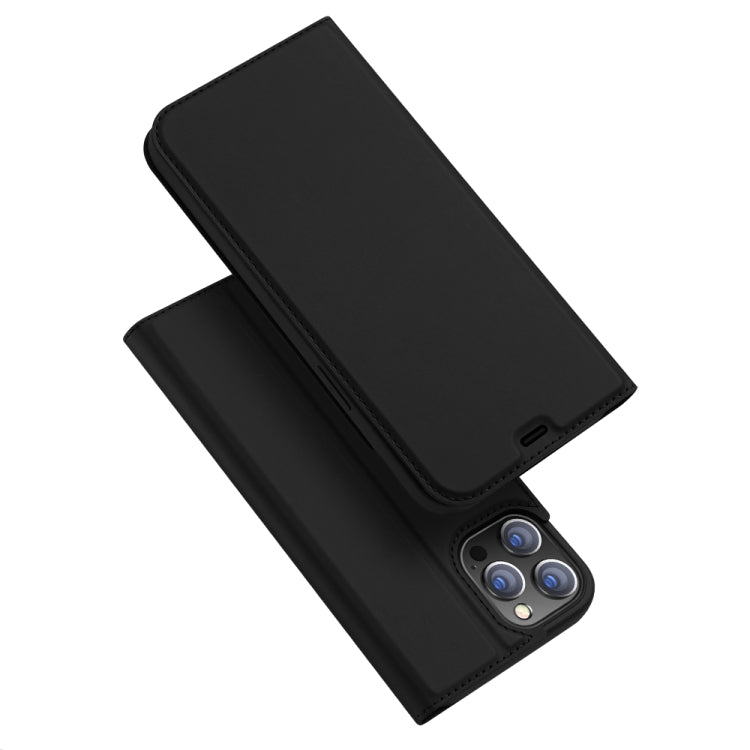 For iPhone 12 / 12 Pro DUX DUCIS Skin Pro Series Horizontal Flip PU + TPU Leather Case, with Holder & Card Slots(Black) - iPhone 12 / 12 Pro Cases by DUX DUCIS | Online Shopping South Africa | PMC Jewellery | Buy Now Pay Later Mobicred