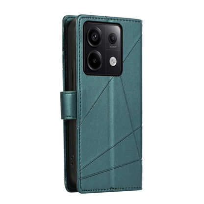 For Xiaomi Redmi Note 13 Pro 5G PU Genuine Leather Texture Embossed Line Phone Case(Green) - Note 13 Pro Cases by PMC Jewellery | Online Shopping South Africa | PMC Jewellery | Buy Now Pay Later Mobicred