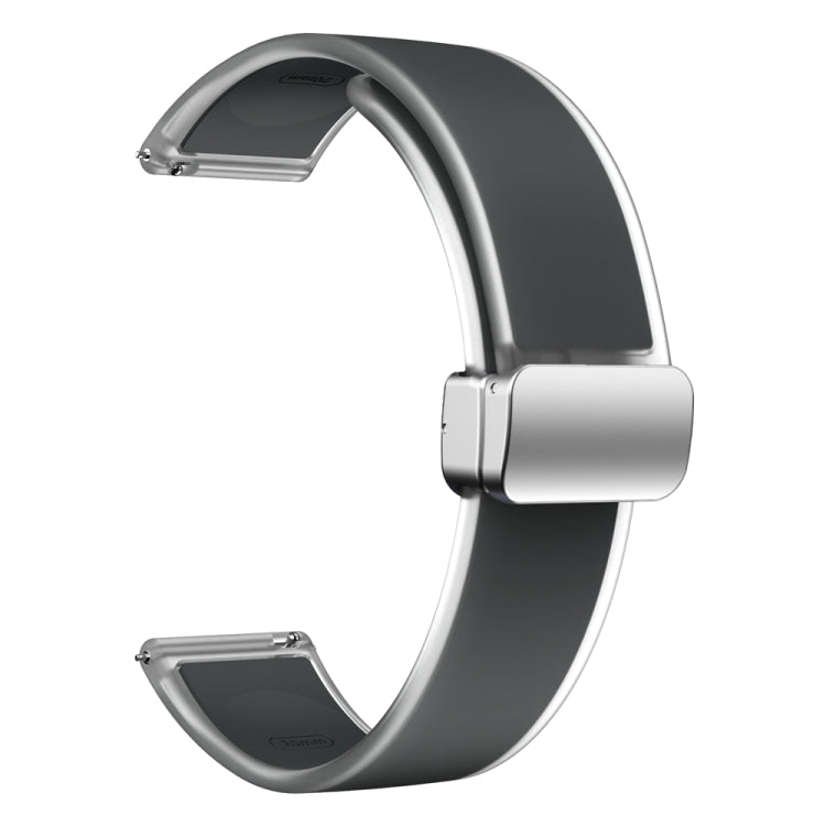 For Samsung Galaxy Watch6 / 5 / 4 Translucent Magnetic Silver Buckle Silicone Watch Band(Space Grey) - free shipping - PMc TechLife - Order now!