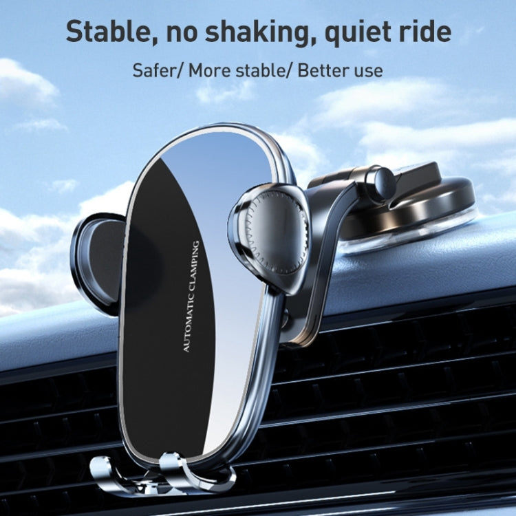 D6 Mechanical Locking Wireless Fast Charging Air Outlet Car Holder, Style:Strong Suction Cup Version - Wireless Charger Holders by PMC Jewellery | Online Shopping South Africa | PMC Jewellery | Buy Now Pay Later Mobicred