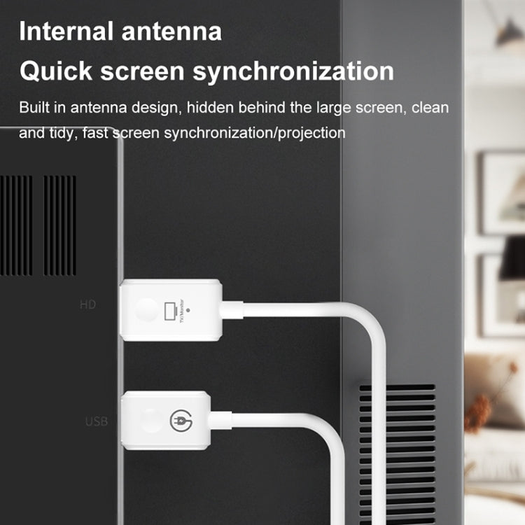 CS7 Wireless HDMI Transmitter Receiver Screen Player Adapter Cable(White) - Wireless Display Dongle by PMC TechLife | Online Shopping South Africa | PMC TechLife | Buy Now Pay Later Mobicred