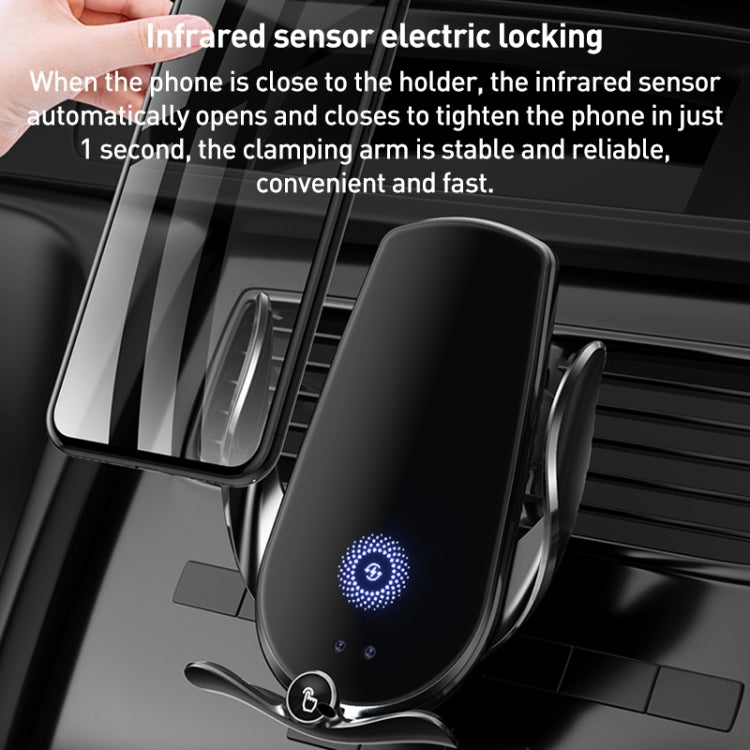 M2 Infrared lnduction Wireless Fast Charging Air Outlet Car Holder(Silver) - Wireless Charger Holders by PMC Jewellery | Online Shopping South Africa | PMC Jewellery | Buy Now Pay Later Mobicred