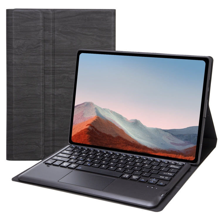 For Microsoft Surface Pro 9 SF129-A Tree Texture Touchpad Bluetooth Keyboard Leather Tablet Case(Black) - free shipping - PMC TechLife - Order now!