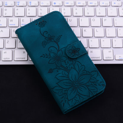 For Honor Magic6 Pro Lily Embossed Leather Phone Case(Dark Blue) - Honor Cases by PMC Jewellery | Online Shopping South Africa | PMC Jewellery | Buy Now Pay Later Mobicred