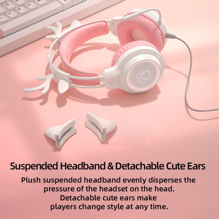 G35 Cute Cat RGB Head-mounted Wired Gaming Earphone(Pink) - Multimedia Headset by PMC Jewellery | Online Shopping South Africa | PMC Jewellery | Buy Now Pay Later Mobicred