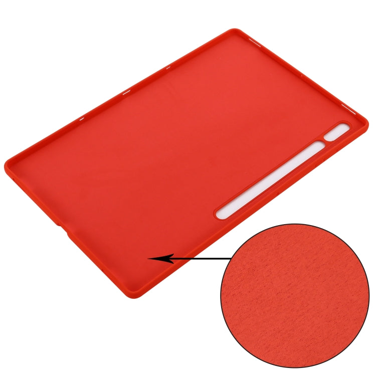 For Samsung Galaxy Tab S9 Ultra / S10 Ultra Pure Color Liquid Silicone Shockproof Tablet Case(Red) - Galaxy Tab S9 Ultra Cases by PMC Jewellery | Online Shopping South Africa | PMC Jewellery | Buy Now Pay Later Mobicred