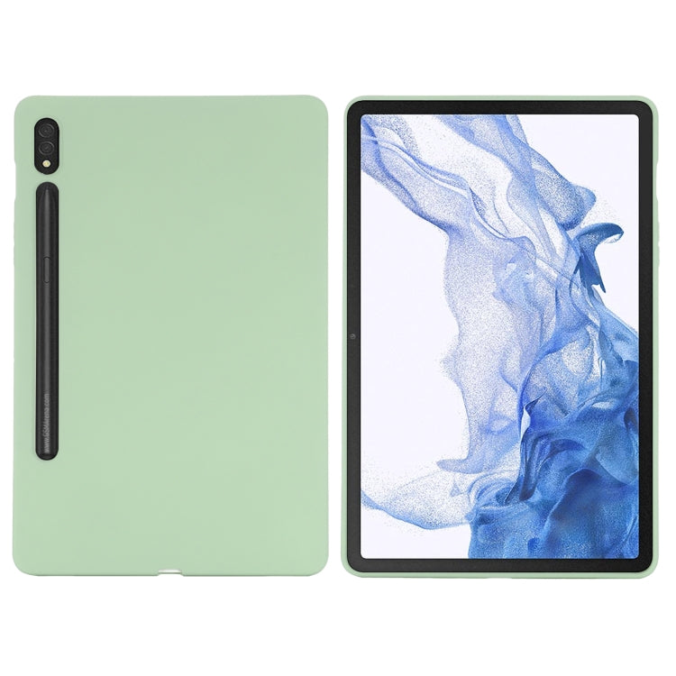 For Samsung Galaxy Tab S9 Ultra / S10 Ultra Pure Color Liquid Silicone Shockproof Tablet Case(Green) - Galaxy Tab S9 Ultra Cases by PMC Jewellery | Online Shopping South Africa | PMC Jewellery | Buy Now Pay Later Mobicred