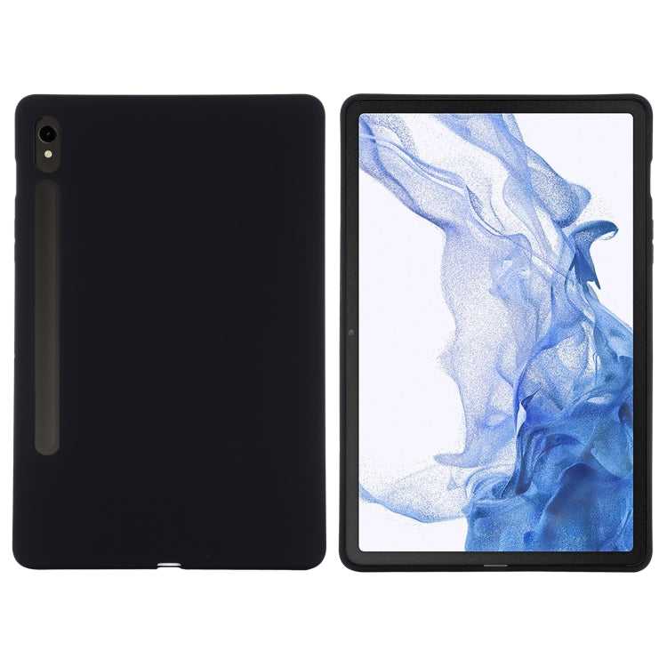 For Samsung Galaxy Tab S9 FE Pure Color Liquid Silicone Shockproof Tablet Case(Black) - Galaxy Tab S9 FE by PMC Jewellery | Online Shopping South Africa | PMC Jewellery | Buy Now Pay Later Mobicred