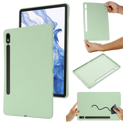 For Samsung Galaxy Tab S9 FE Pure Color Liquid Silicone Shockproof Tablet Case(Green) - Galaxy Tab S9 FE by PMC Jewellery | Online Shopping South Africa | PMC Jewellery