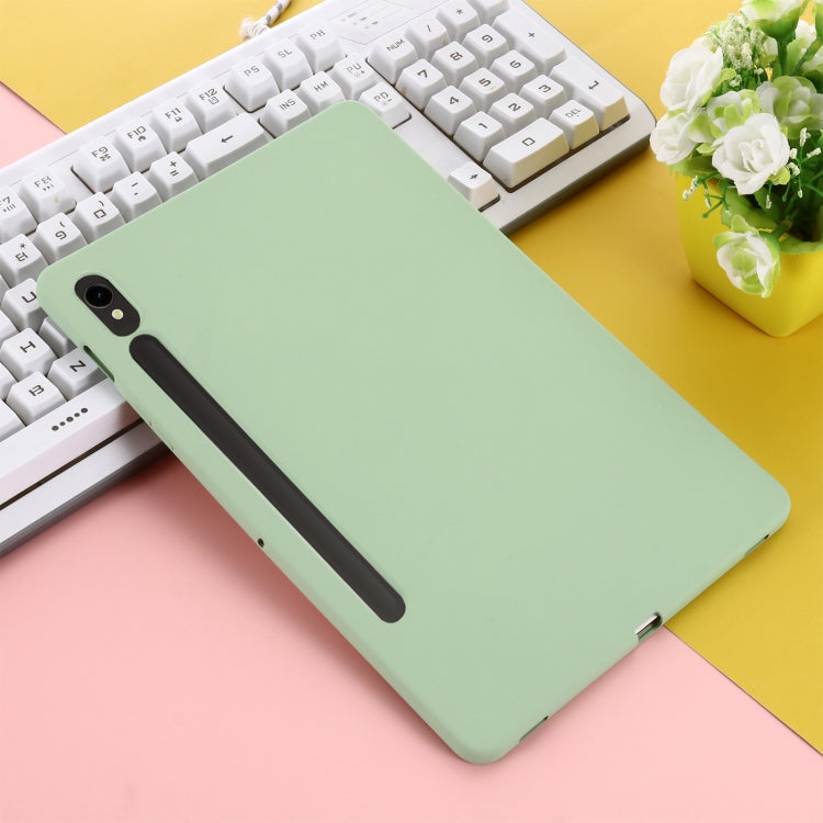 For Samsung Galaxy Tab S9 FE Pure Color Liquid Silicone Shockproof Tablet Case(Green) - Galaxy Tab S9 FE by PMC Jewellery | Online Shopping South Africa | PMC Jewellery