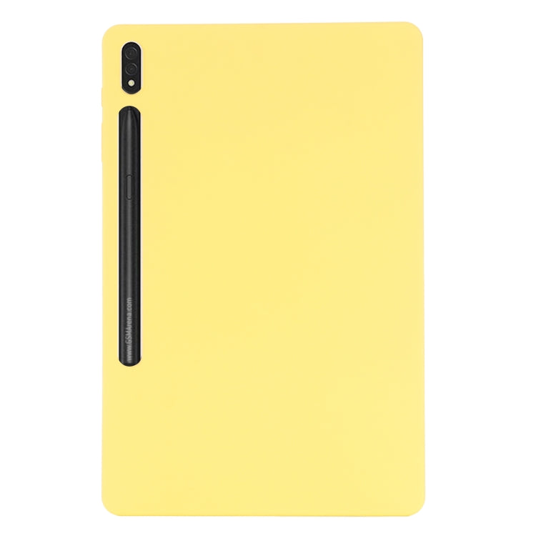 For Samsung Galaxy Tab S9 FE+ / S10+ Pure Color Liquid Silicone Shockproof Tablet Case(Yellow) - Galaxy Tab S9 FE+ by PMC Jewellery | Online Shopping South Africa | PMC Jewellery | Buy Now Pay Later Mobicred