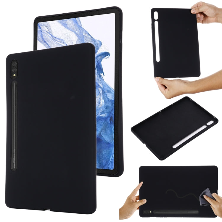 For Samsung Galaxy Tab S9 Pure Color Liquid Silicone Shockproof Tablet Case(Black) - Galaxy Tab S9 Cases by PMC Jewellery | Online Shopping South Africa | PMC Jewellery | Buy Now Pay Later Mobicred