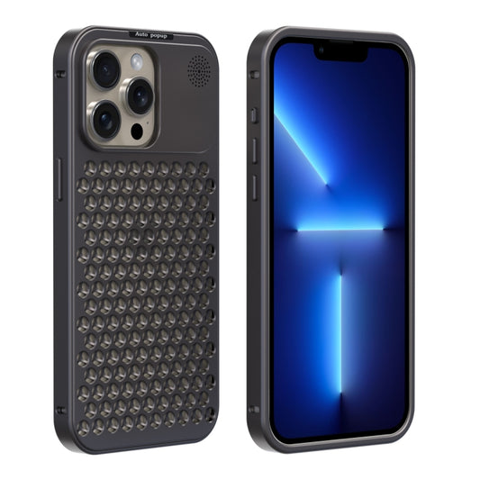 For iPhone 13 Pro Max R-JUST RJ58 Aromatherapy Metal Cooling Phone Case(Grey) - iPhone 13 Pro Max Cases by R-JUST | Online Shopping South Africa | PMC Jewellery | Buy Now Pay Later Mobicred