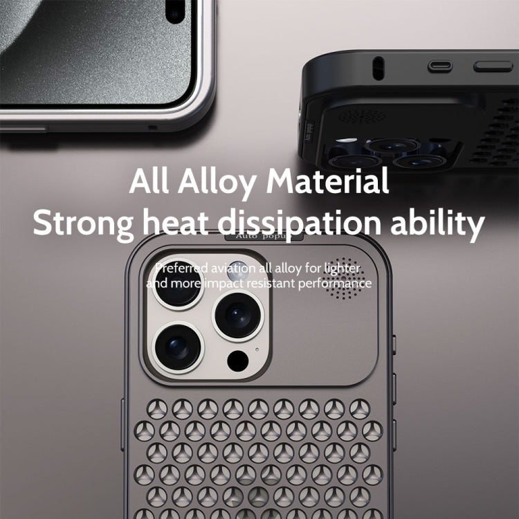 For iPhone 13 Pro Max R-JUST RJ58 Aromatherapy Metal Cooling Phone Case(Silver) - iPhone 13 Pro Max Cases by R-JUST | Online Shopping South Africa | PMC Jewellery | Buy Now Pay Later Mobicred