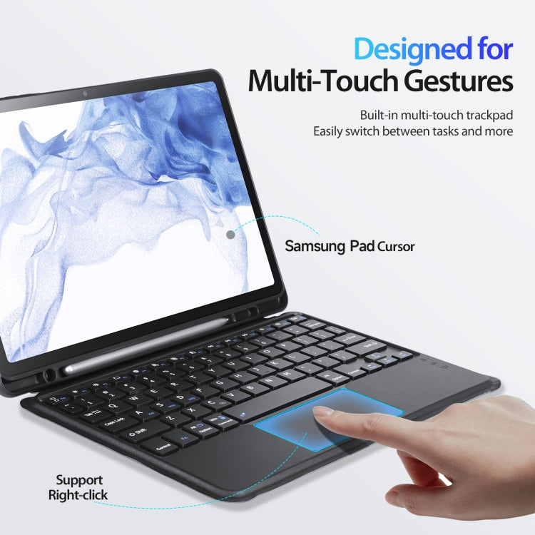 For Samsung Galaxy Tab S7 / S8 DUX DUCIS DK Floating Magnetic Keyboard Leather Tablet Case with Holder(Black) - Samsung Keyboard by DUX DUCIS | Online Shopping South Africa | PMC Jewellery