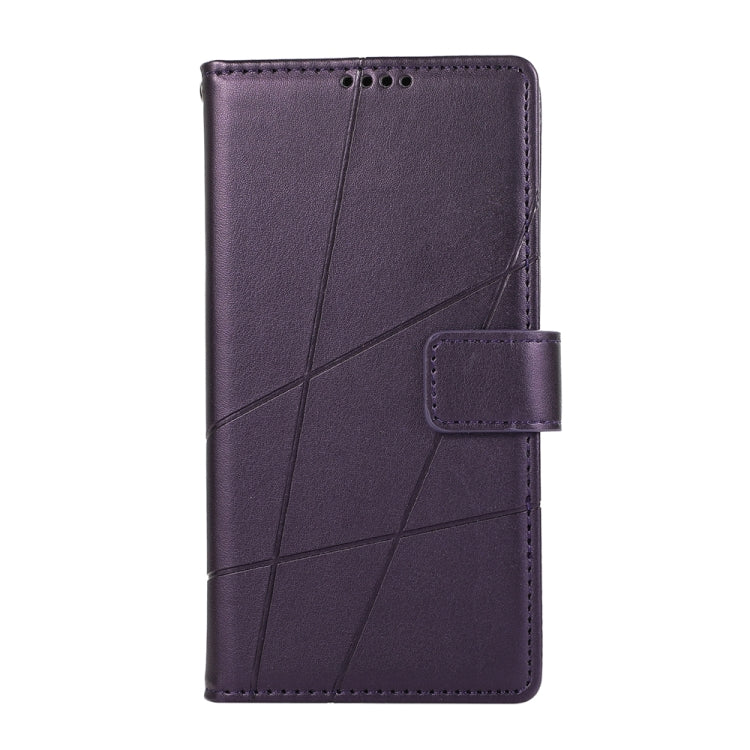 For Google Pixel 9 PU Genuine Leather Texture Embossed Line Phone Case(Purple) - Google Cases by PMC Jewellery | Online Shopping South Africa | PMC Jewellery | Buy Now Pay Later Mobicred