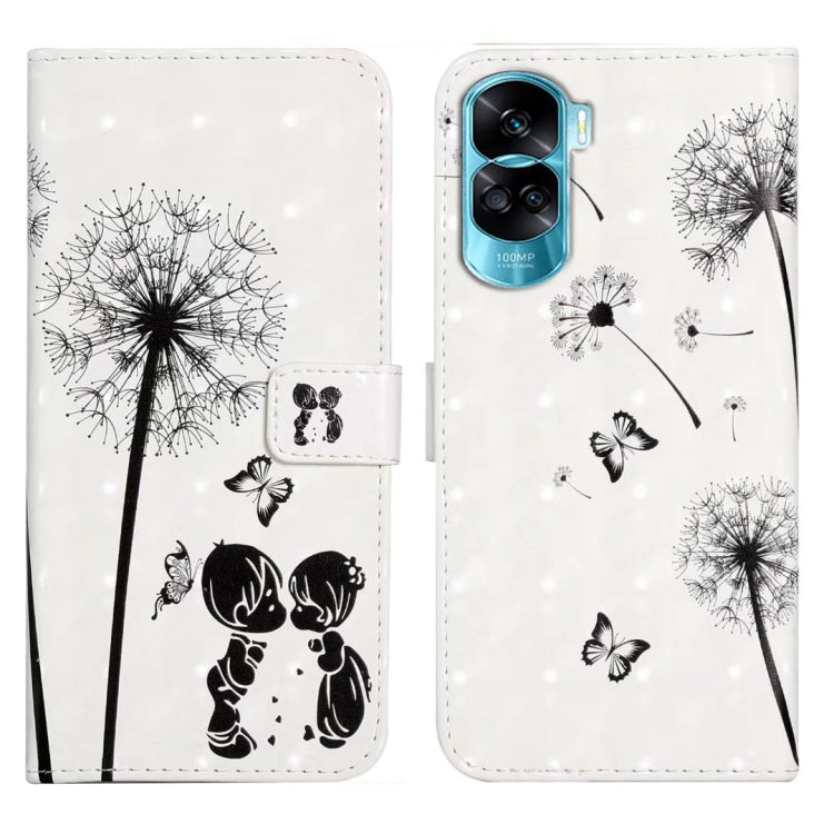 For Honor 90 Lite Oil Embossed 3D Drawing Leather Phone Case(Couple Dandelion) - Honor Cases by PMC Jewellery | Online Shopping South Africa | PMC Jewellery