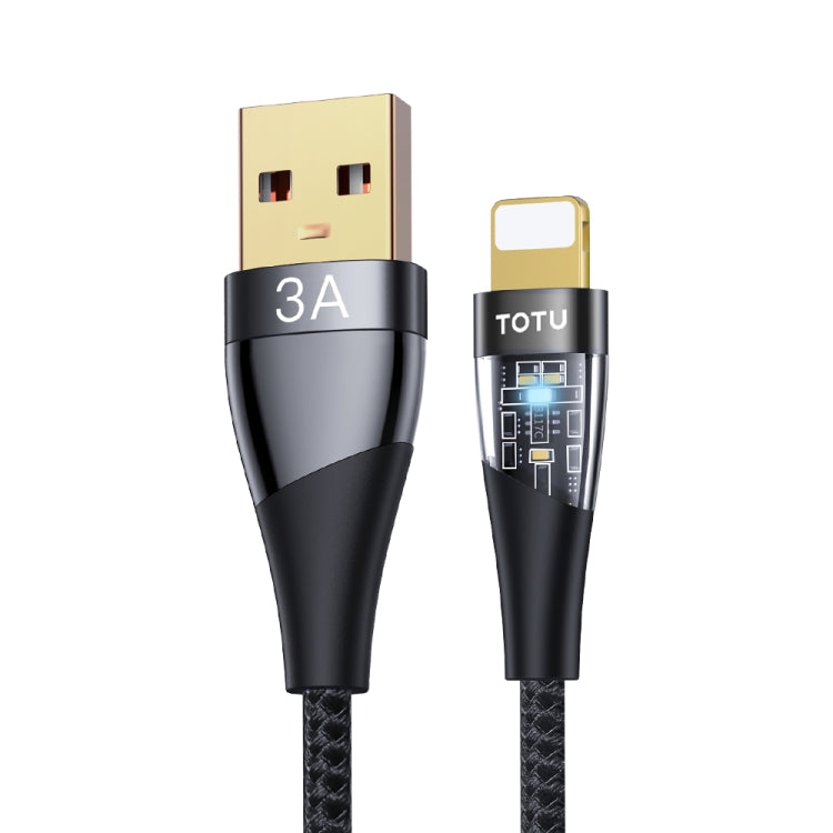 TOTU BT-018 Ming Series 3A USB to 8 Pin Fast Charging Data Cable, Length:1.5m(Black) - Normal Style Cable by TOTUDESIGN | Online Shopping South Africa | PMC Jewellery | Buy Now Pay Later Mobicred