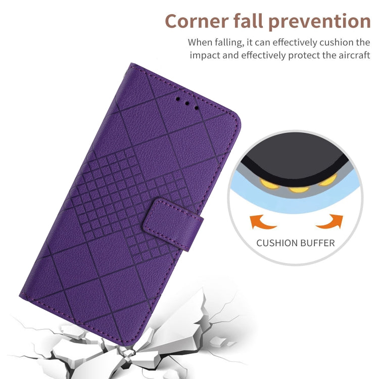 For Motorola Moto G Power 5G 2024 Rhombic Grid Texture Leather Phone Case(Purple) - Motorola Cases by PMC Jewellery | Online Shopping South Africa | PMC Jewellery | Buy Now Pay Later Mobicred